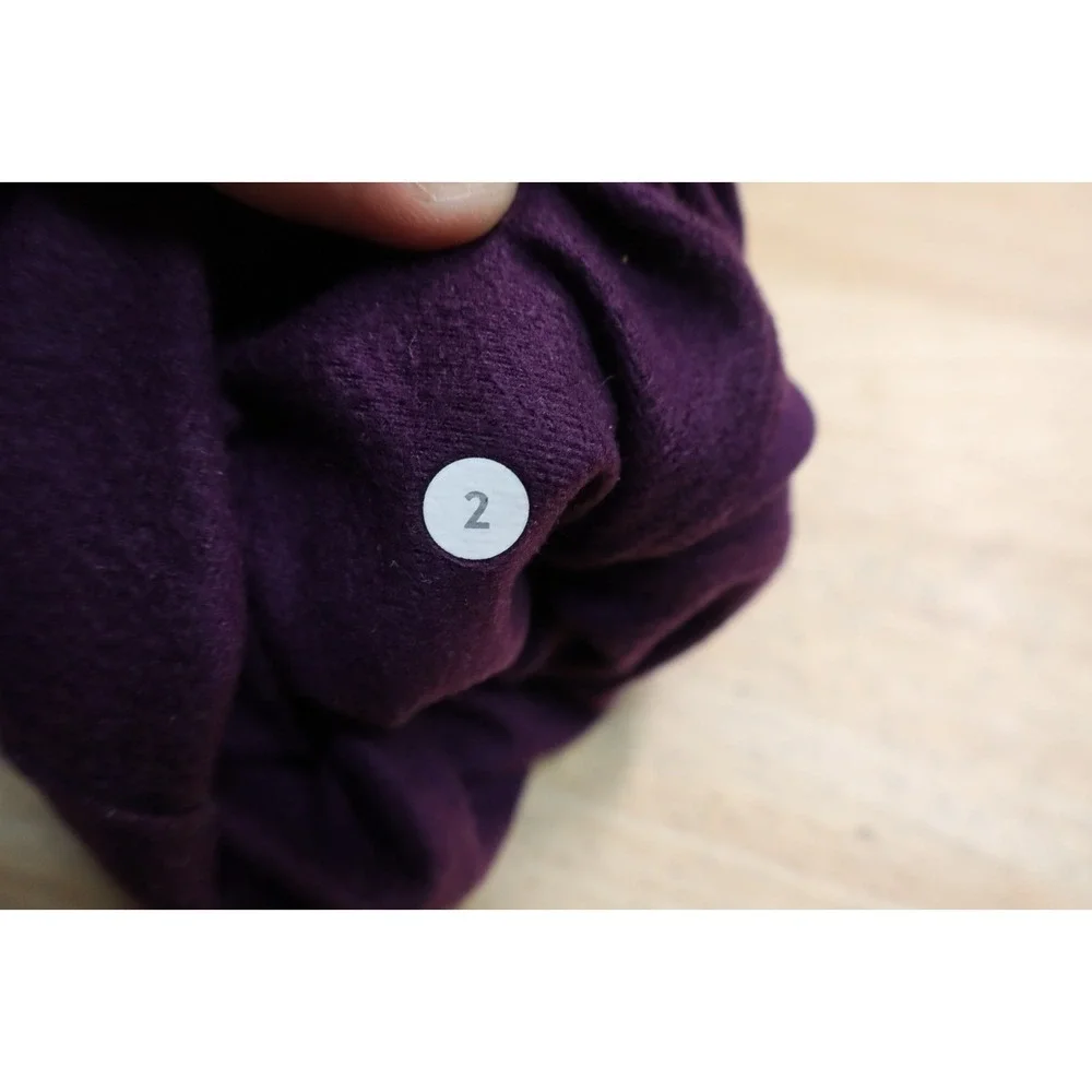 Womens Lululemon Purple Yoga Pants Gym Workouts Size 2‎ Joggers Draw String